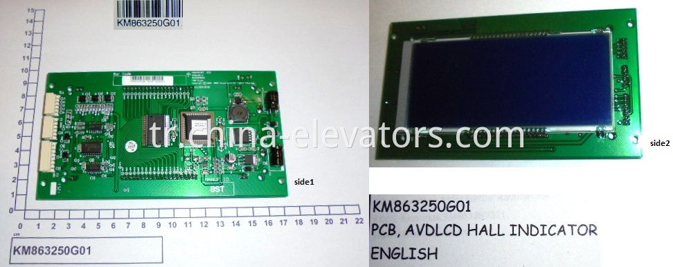 KONE Lift AVDLCD Hall Indicator Board KM863250G01